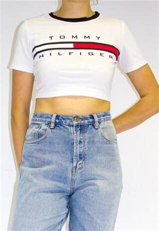 tommy hilfiger crop top 90s|90s tommy hilfiger outfits.